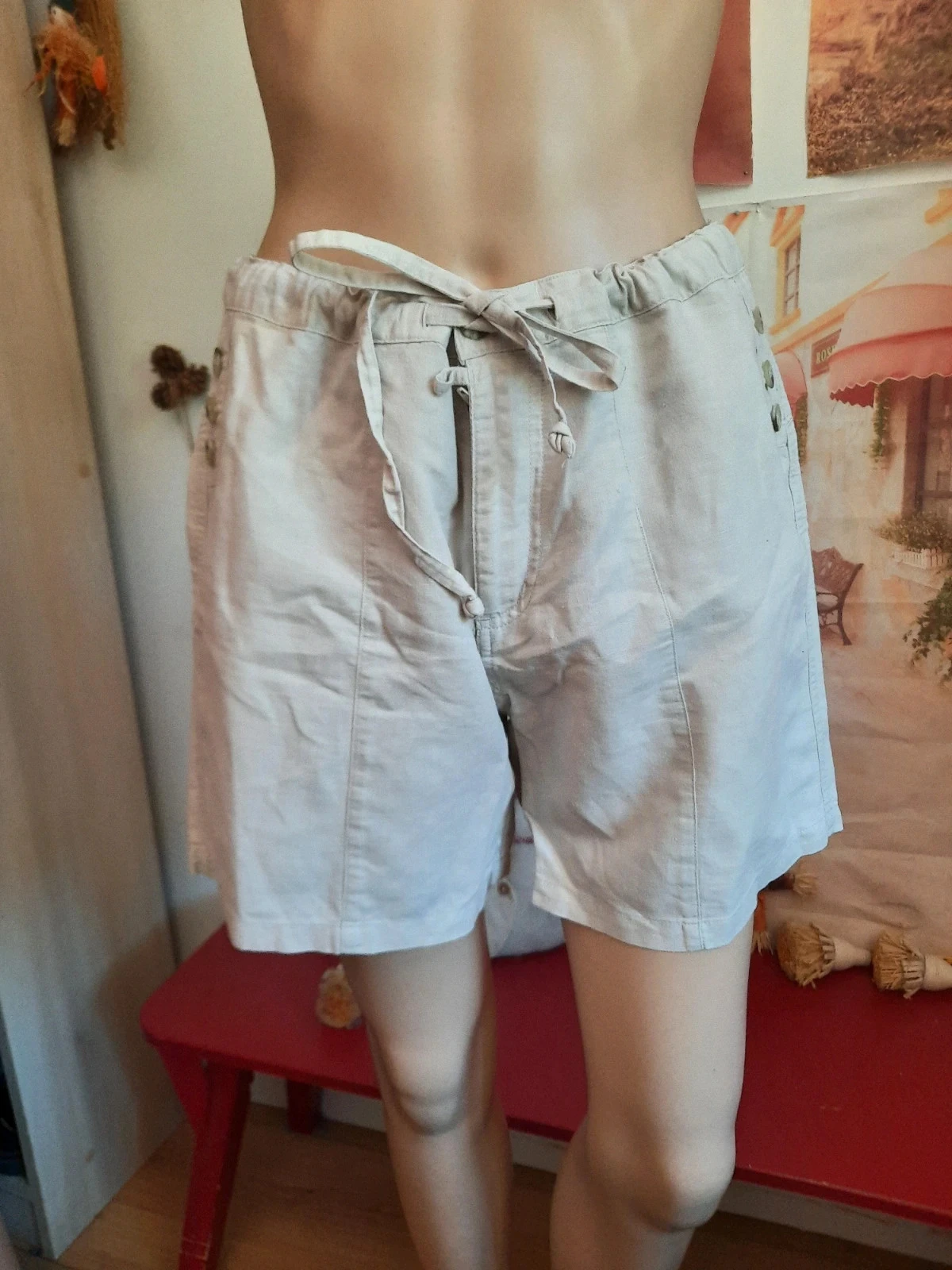 🥀Short en lin et Coton,femme Taille 38/40. Columbia.